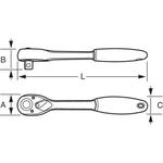 Реверсивная рукоятка 1/4" IRIMO Арт. 105-70-1